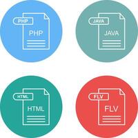 PHP and Java Icon vector
