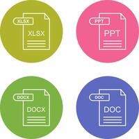 XLSX and PPT Icon vector