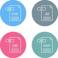 AI and EXE Icon vector