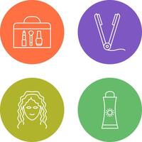 Cosmetics and Straightener Icon vector