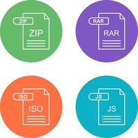 ZIP and RAR Icon vector