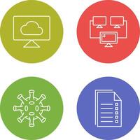 Cloud Systems and Connected Icon vector