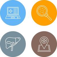 Laptop and Analytics Icon vector