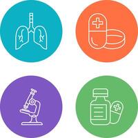 Lung and Medicine Icon vector