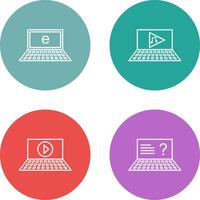 Internet and Play Music Icon vector