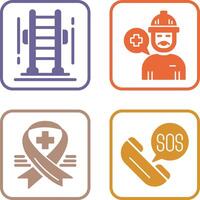 Ladder and Support Icon vector