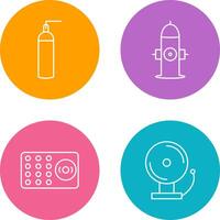 hydrant and oxygen tank Icon vector