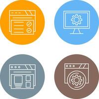 Web Browser and Monitor Screen Icon vector