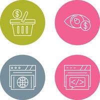 Shopping Basket and Eye Icon vector