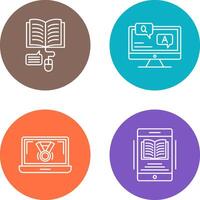 Online Learning and Faq Icon vector