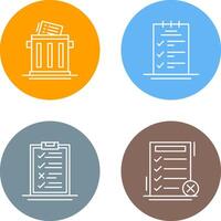 Trash List and Booking CheckList Icon vector