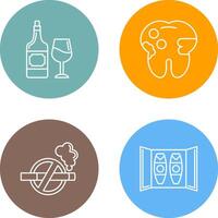 Wine and Caries Icon vector