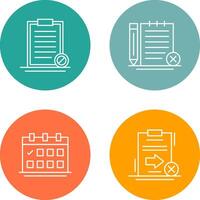 Prohibition and Unchecked Notes Icon vector