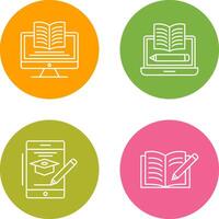 Digital Learning and Written Icon vector