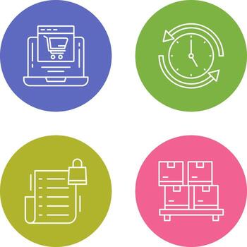 Add to Cart and Run time Icon vector