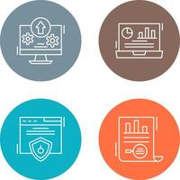 Upload and Dashboard Icon vector
