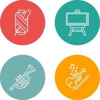 Needle and Easel Icon vector