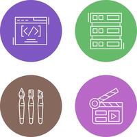 Web Coding ND Server Icon vector