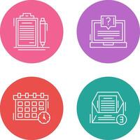 Contract and Question Icon vector