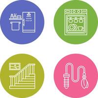 Shower and Dishwasher Icon vector