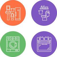 Bath and Toilet Icon vector