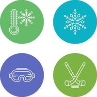 Snow Flake and Cold Icon vector