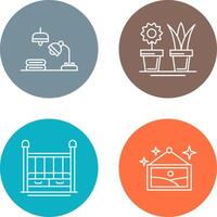 Lamps and House Plants Icon vector