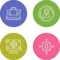 Briefcase and User Icon vector