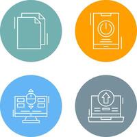 Copy and Power Icon vector