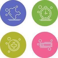 Puzzle and Stop Watch Icon vector