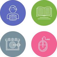 Student and Book Icon vector