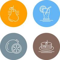 Pear and Orange Juice Icon vector