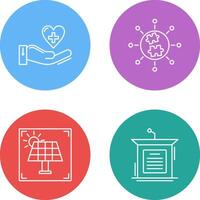 Puzzle and Care Icon vector