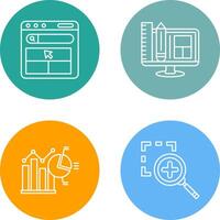 Website and Web Design Icon vector