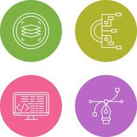 Layers and Flowchart Icon vector