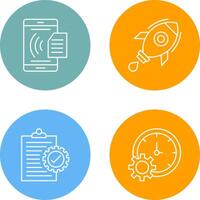 Smart Phone and Rocket Icon vector