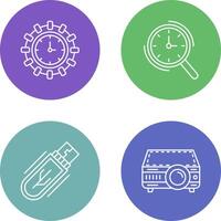 Direction and Magnifier Icon vector