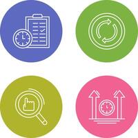 Time Planing and Loop Icon vector