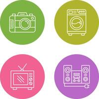 Digital Camera and Washing Icon vector