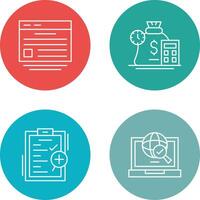 Website and Expense Icon vector