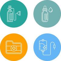 Oxygen and Dropper Icon vector