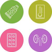 Paste and Thermometer Icon vector