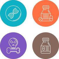 Dna and Tablets Icon vector