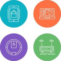 Smart Phone and Chat and Laptop Icon vector