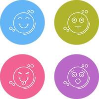 Smile and Neutral Icon vector
