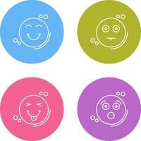 Smile and Neutral Icon vector