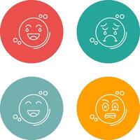 Loughing and Unhappy Icon vector