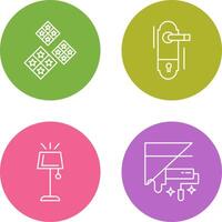 Tiles and Doorknob Icon vector