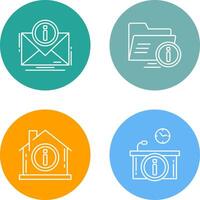 e mail and folder Icon vector