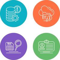 data and folder Icon vector